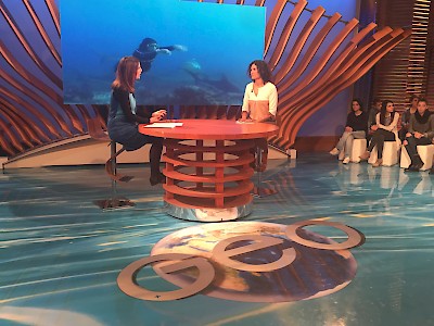 Ilaria on the Italian tv program 